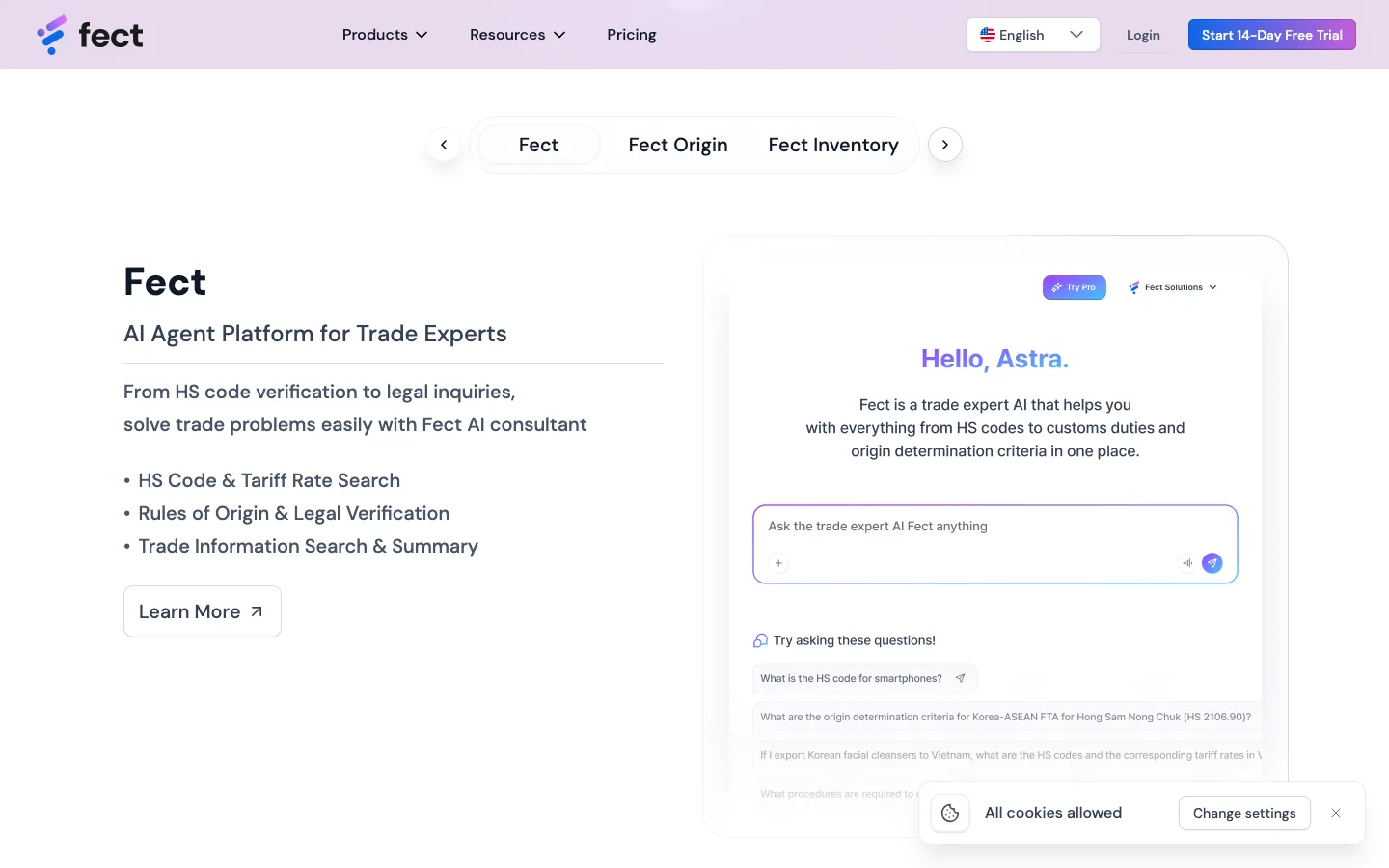 FECT — AI customs & trade portal — 1