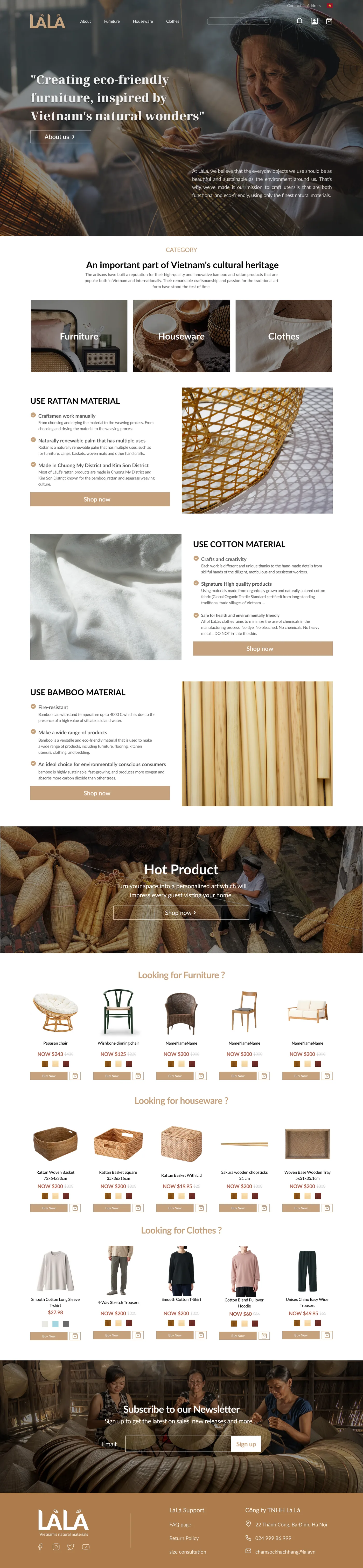 Là Lá — wooden-handicraft e-commerce — 1